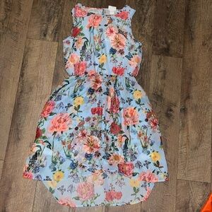 NWT H&M floral midi dress with slip